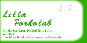 lilla porkolab business card